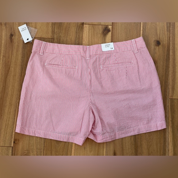 Crown & Ivy size 14 pink and white striped chino pocketed shorts cotton - Picture 12 of 15